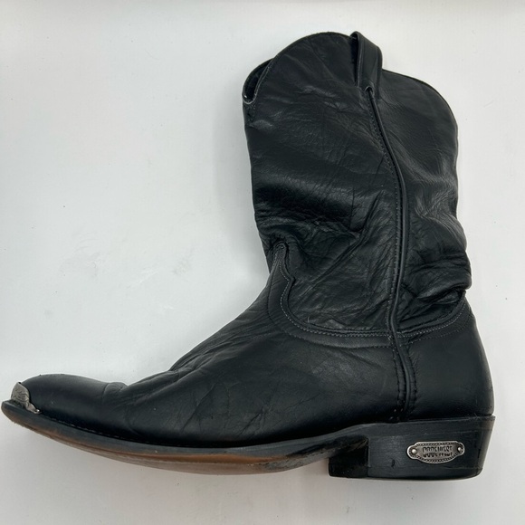 Code West women’s black Leather Cowgirl boots Toe Guard 9.5 D USA Vintage - Picture 8 of 16